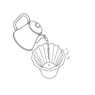 Aqueça e enxágue o filtro